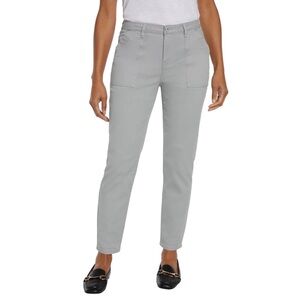 Banana Republic Gray Utility Ankle Straight Pants Size 16 Stretch Straight Leg